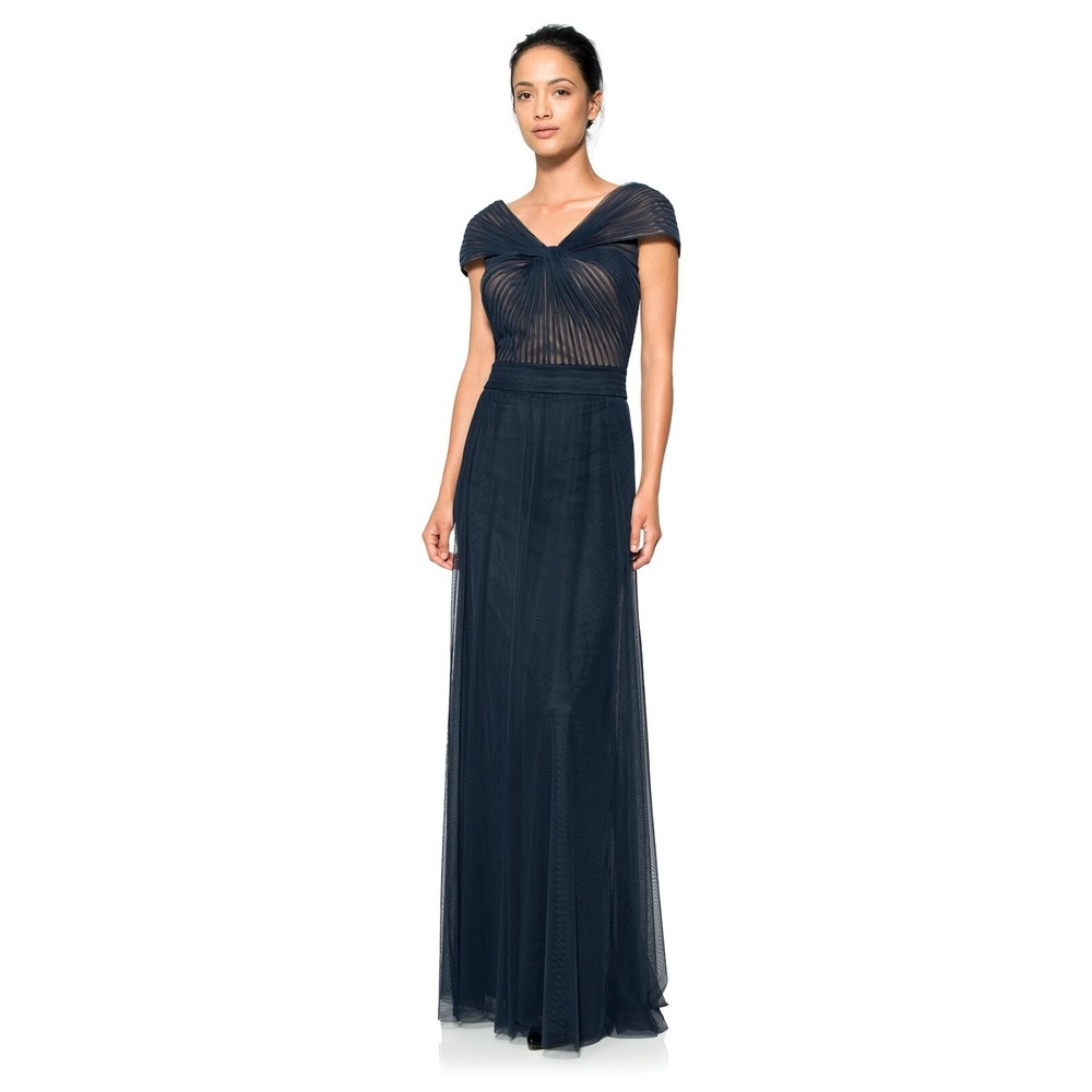 Tadashi Shoji Tulle Twist Formal Maxi Gown Size 4